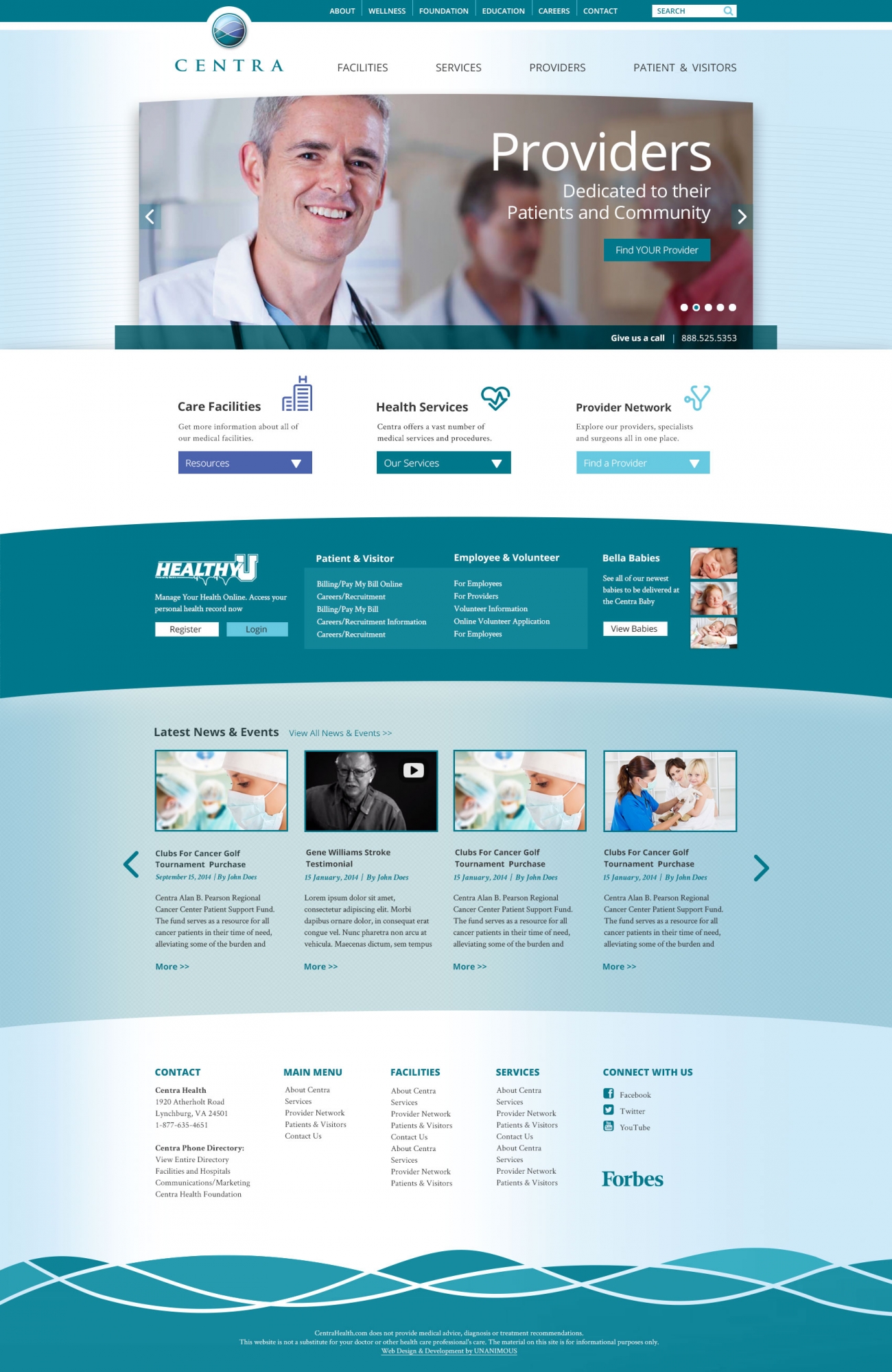 healthcare website design home