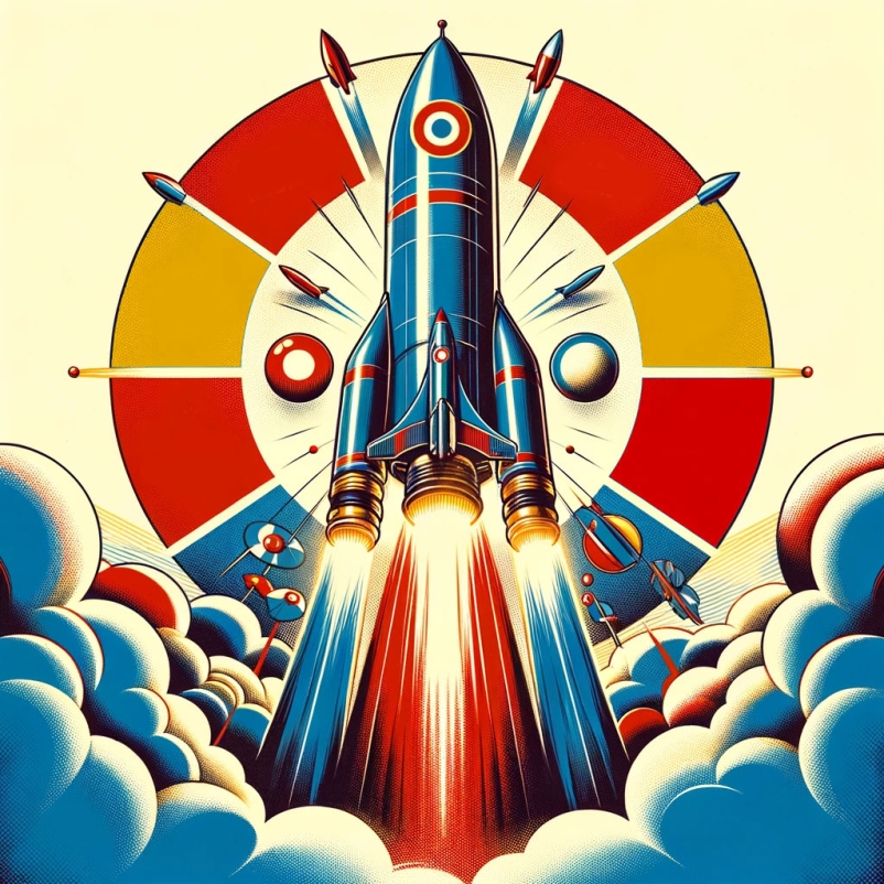 illustration of rocket launch